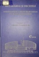 Hotărîrile şi deciziile Curţii Europene a Drepturilor Omului în cauzele moldoveneşti