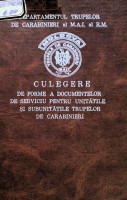 Culegere de forme a documentelor de serviciu pentru unitățile și subdiviziunile trupelor de carabinieri