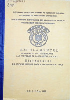 Regulamentul serviciului statelor-majore ale trupelor de carabinieri ale M.A.I.