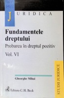 Fundamentele dreptului: Probarea în dreptul pozitiv