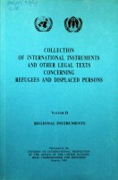 Collection of international instruments and other legal texts concerning refugees and displaced persons. Vol. II