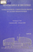 Hotărârile şi deciziile Curţii Europene a Drepturilor Omului în cauzele moldoveneşti