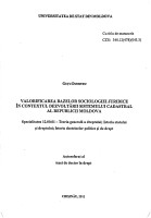 Valorificarea bazelor sociologiei juridice în contextul dezvoltării sistemului cadastral al Republicii Moldova