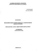 Reglementarea internațională a conflictelor armate interne