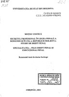 Secretul profesional în legea penală a României și în cea a Republicii Moldova: studiu de drept penal