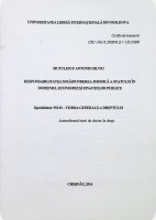 Responsabilitatea și răspunderea juridică a statului în domeniul economiei și finanțelor publice