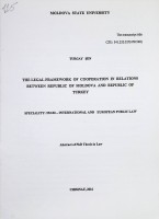 The legal framework of cooperation in relations between Republic of Moldova and Republic of Turkey