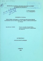 Pregătirea metodică a studenților instituțiilor superioare de cultură fizică în cadrul cursului de  bază la volei