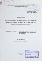 Eficiența folosirii jocurilor de mișcare cu elemente tehnice din handbal în cadrul lecțiilor de educație fizică cu elevii claselor primare