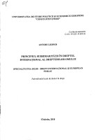 Principiul subsidiarității în dreptul internațional al drepturilor omului