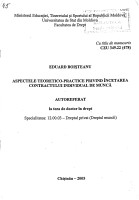 Aspectele teoretico-practice privind încetarea contractului individual de muncă