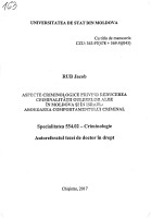 Aspecte criminologice privind reducerea criminalității gulerelor albe în Moldova și în Israel: abordarea comportamentului criminal