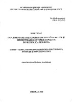 Implementarea metodei sinergetice în analiza și eficentizarea sistemului politic din Republica Moldova