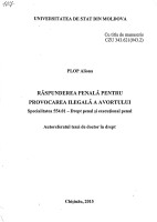 Răspunderea penală pentru provocarea ilegală a avortului