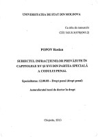 Subiectul infracțiunilor prevăzute în capitolele XV și XVI din partea specială a codului penal