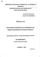 Încetarea contractului individual de muncă din inițiativa angajatorului : Autoreferat la teza de doctor în drept