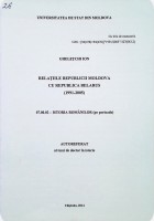 Relațiile Republicii Moldova cu Republica Belarus (1991-2005) : Autoreferat al tezei de doctor în istorie