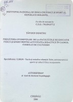 Pregătirea studenților de la facultățile de educație fizică și sport pentru activitatea didactică în cadrul cursului de culturism