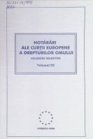 Hotărâri ale Curții Europene a drepturilor omului