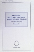 Hotărâri ale Curții Europene a drepturilor omului