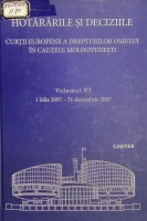 Hotărârile și deciziile Curții Europene a Drepturilor Omului în cauzele moldovenești