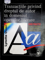 Tranzacțiile privind dreptul de autor în domeniul operelor literare