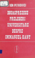 Douăsprezece prelegeri universitare despre Immanuel Kant