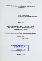 Dimensiuni psihologice ale inteligenței emoționale la angajații Ministerului Afacerilor Interne