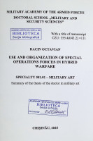 Use and organization of special operations forces in hybrid warfare