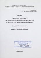 The citizen as a subject of the legislative and normative process in Romania and the Republic of Moldova