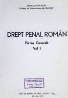 Drept penal român.  Partea generală