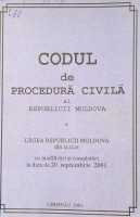 Codul de procedură civilă al Republicii Moldova. Legea Republicii Moldova din 26.12.64