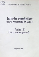 Curs rezumativ de lecții la istoria românilor