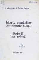 Curs rezumativ de lecţii la istoria românilor. Epoca modernă
