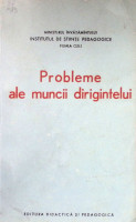 Probleme ale muncii dirigintelui