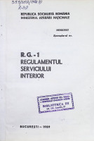 R. G. - 1. Regulamentul serviciului interior