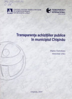 Transparența achizițiilor publice în municipiul Chișinău