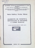 Elemente de fonetică, ortografie și ortoepie a limbii române