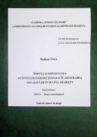 Esența și importanța activității jurisdicționale în asigurarea legalității în statul de drept
