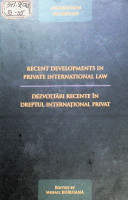 Recent Development in Private Intenational Law